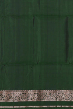 Image of Dark Green Silk Saree