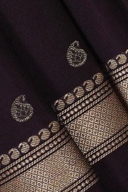 Collection of Dark Violet Silk Saree in a gallery layout