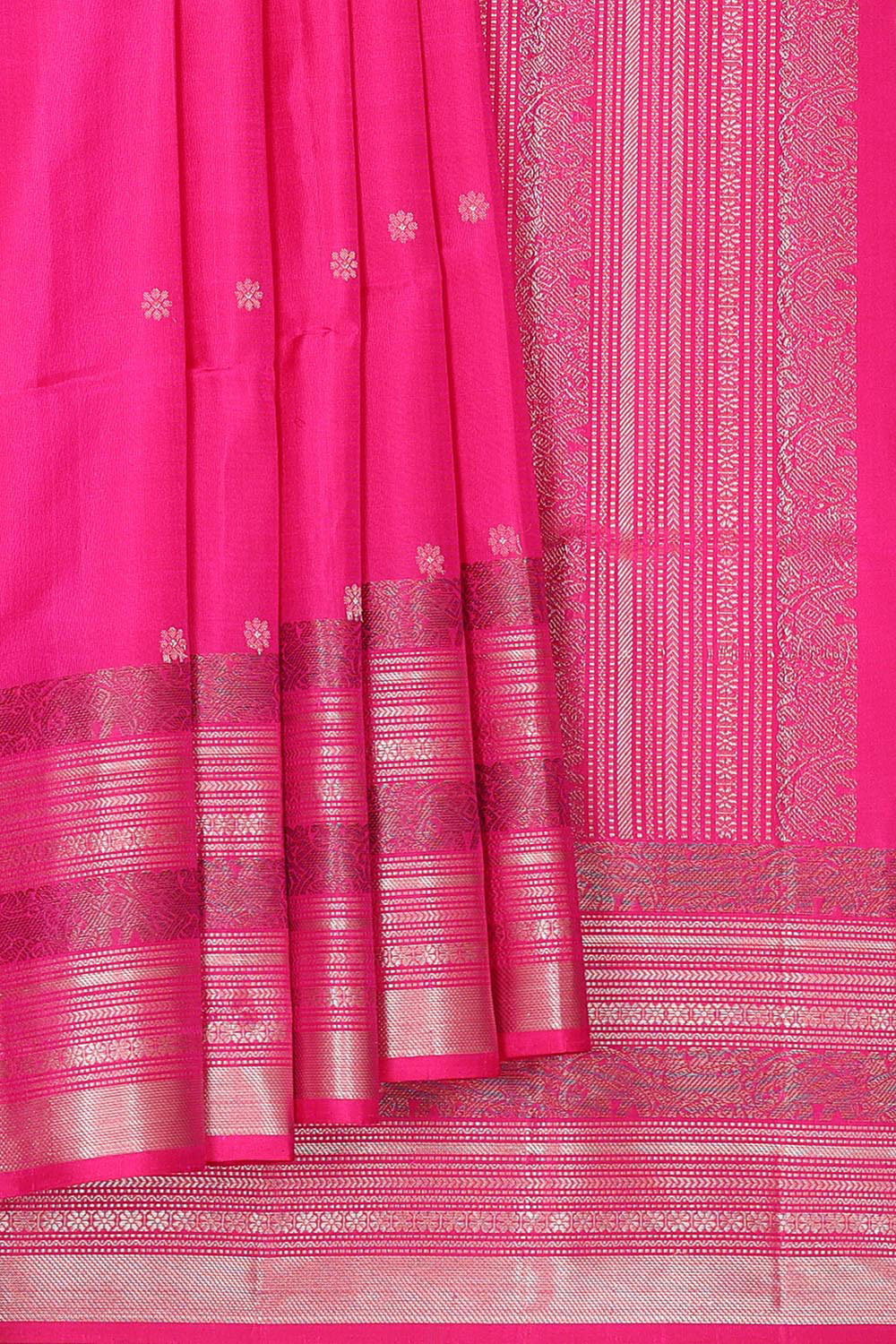 Collection of Rani Pink Silk Saree in a gallery layout