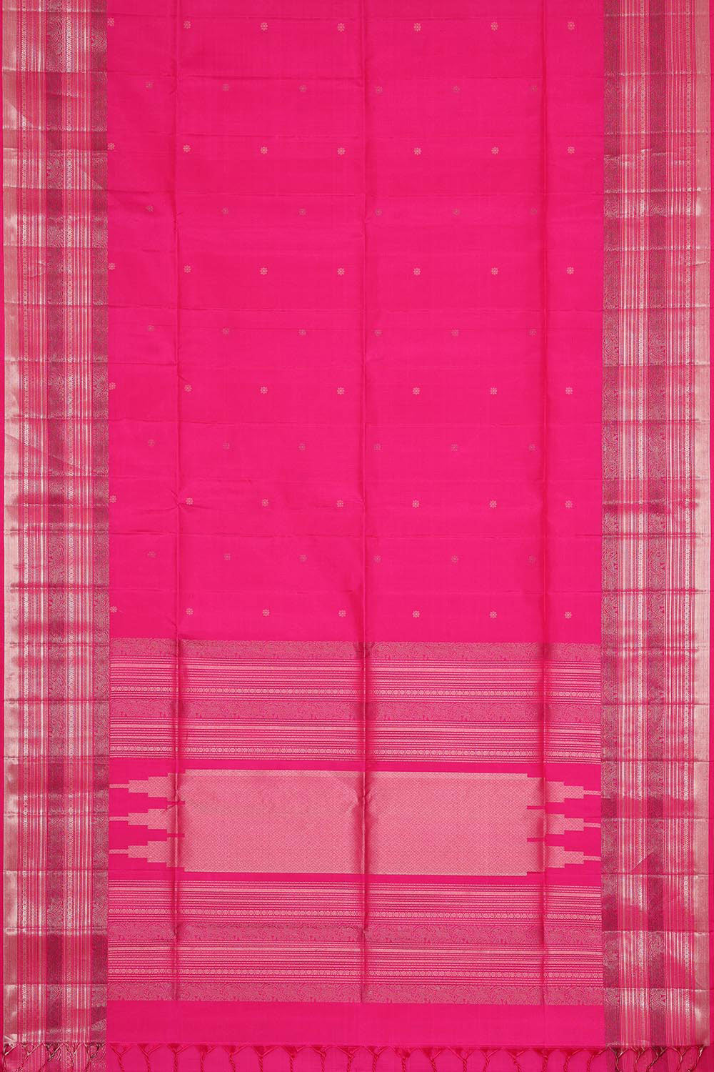 Collection of Rani Pink Silk Saree in a gallery layout