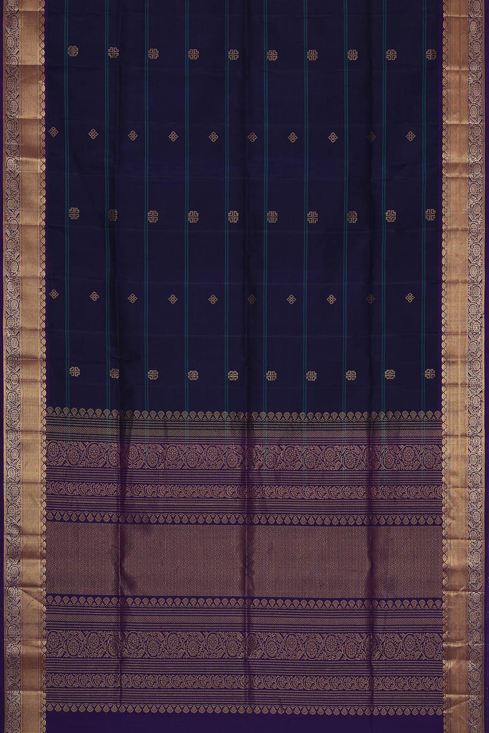 Collection of Navy Blue Silk Saree in a gallery layout