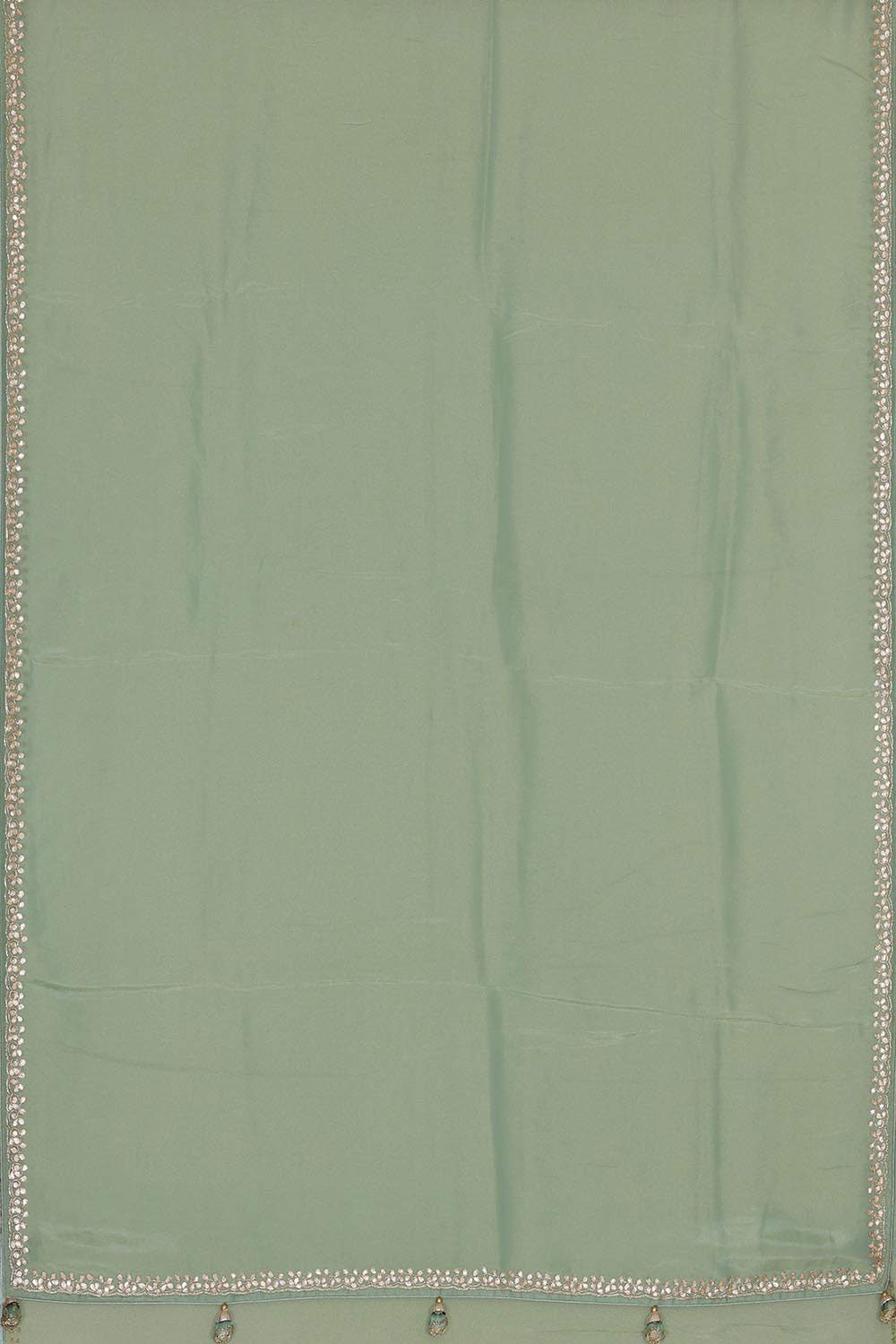 Image of Bluish Green Tissue Saree