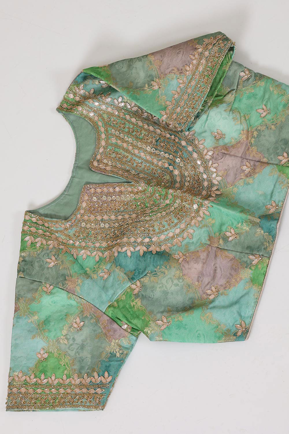 Bluish Green Tissue Saree