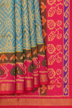 Image of Rajkot Patola Blue Saree