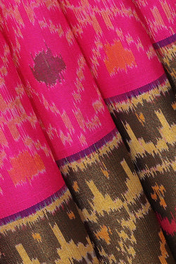 Image of Rajkot Patola Rani Pink Saree