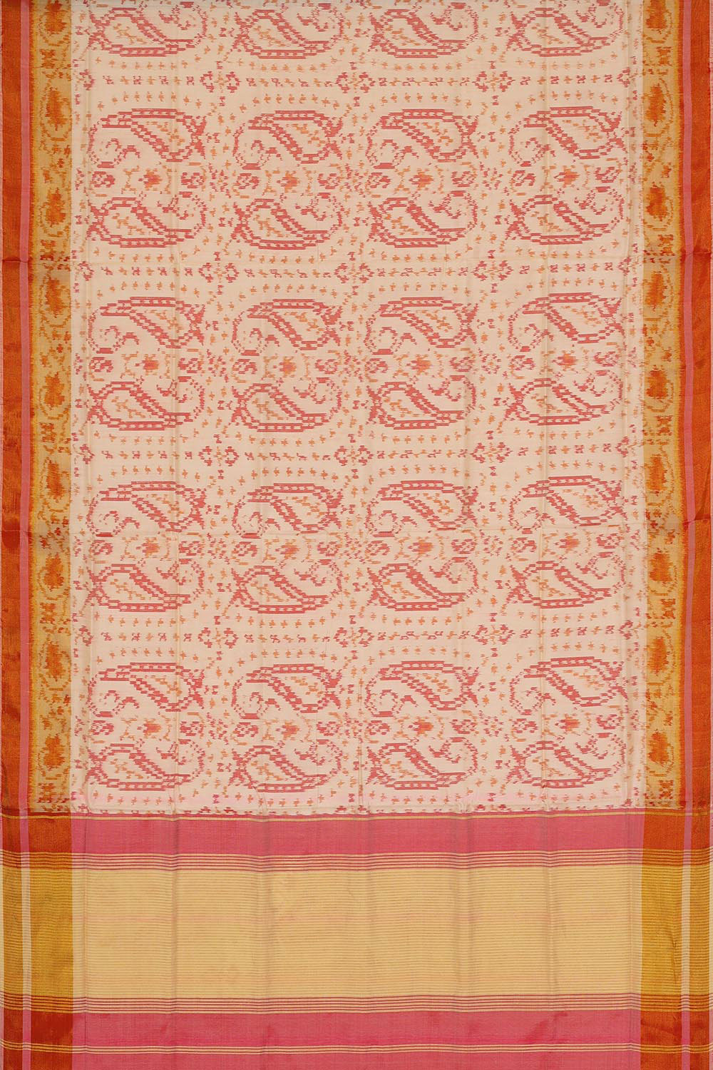 Rajkot Patola Cream Saree