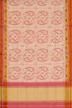 Image of Rajkot Patola Cream Saree