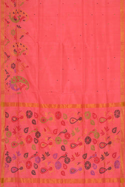 Collection of Uppada Silk Pink Saree in a gallery layout