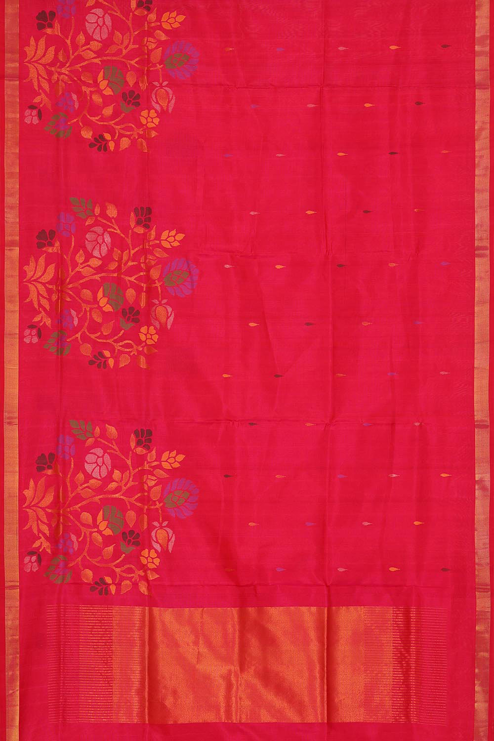 Collection of Uppada Silk Rani Pink Saree in a gallery layout