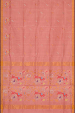 Image of Uppada Silk Dusty Rose Saree