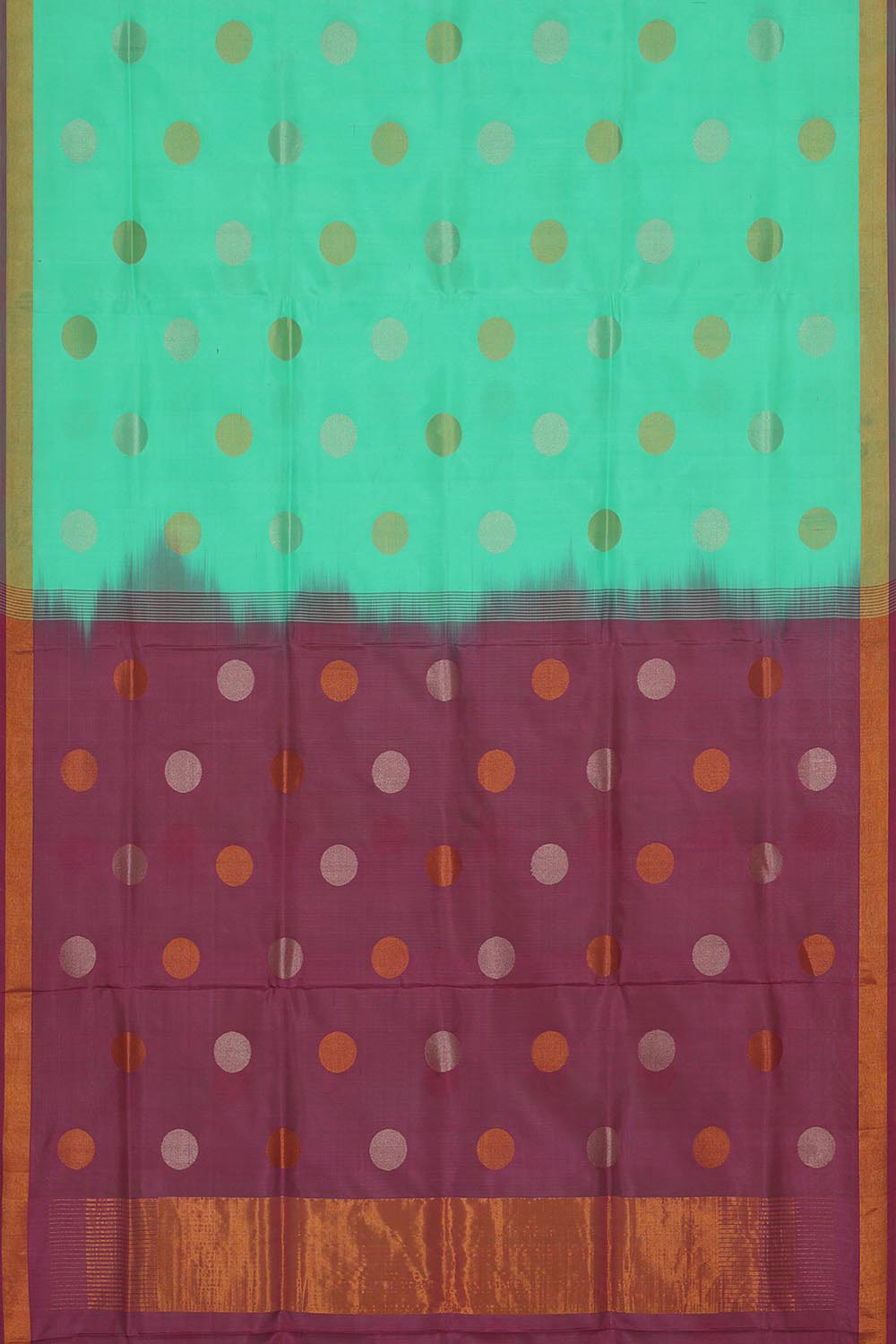 Image of Uppada Silk Mint Green Saree