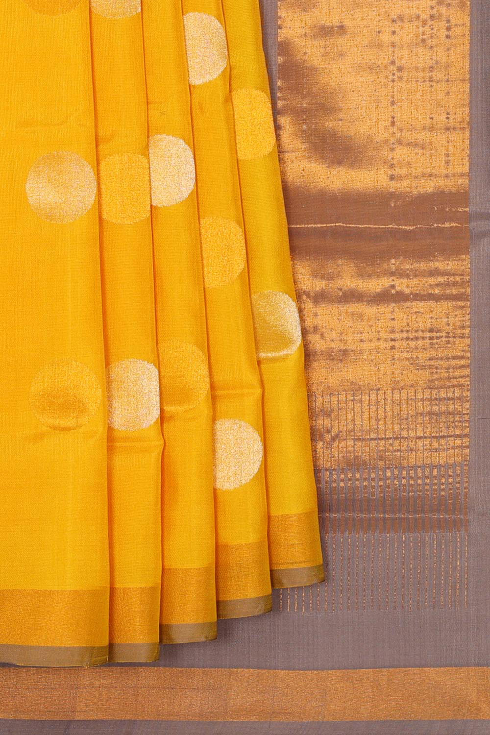 Collection of Uppada Silk Haldi Yellow Saree in a gallery layout