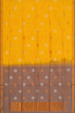 Collection of Uppada Silk Haldi Yellow Saree in a gallery layout