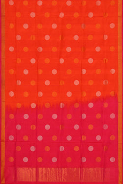 Image of Uppada Silk Orange Saree