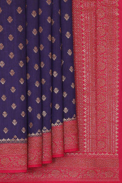 Image of Banarasi Dupion Silk Violet Saree