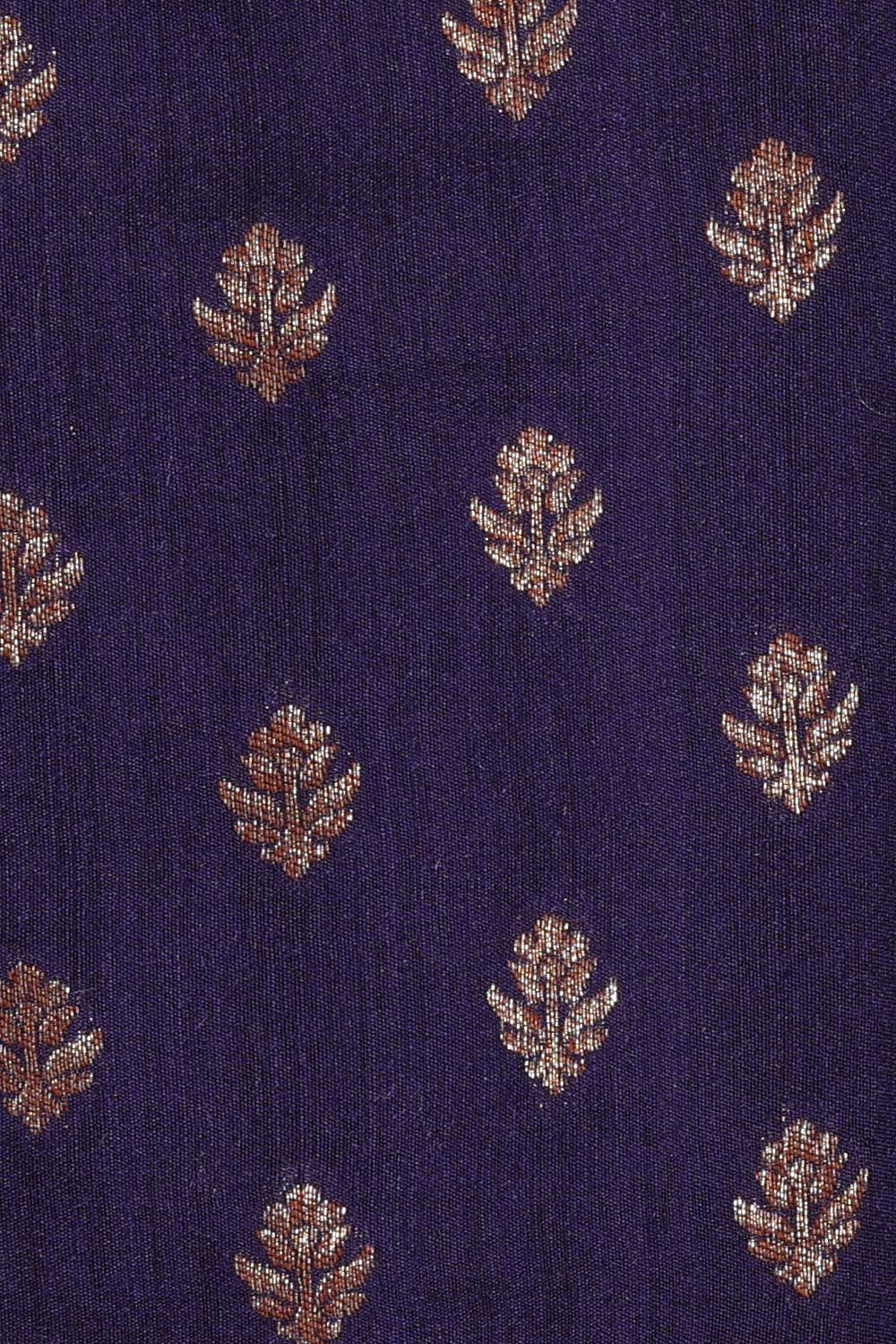 Banarasi Dupion Silk Violet Saree