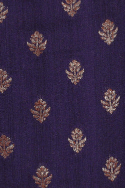 Image of Banarasi Dupion Silk Violet Saree