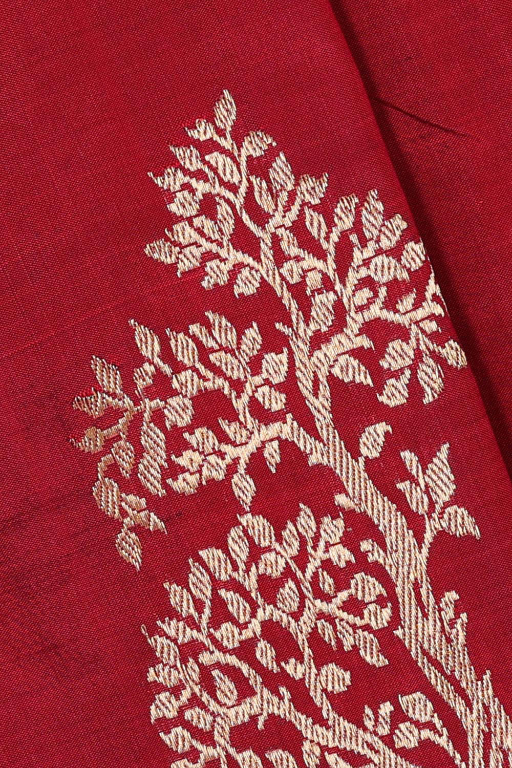 Collection of Banarasi Khatan Maroon Saree in a gallery layout