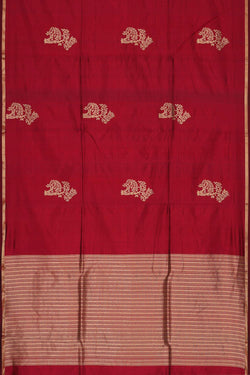 Collection of Banarasi Khatan Maroon Saree in a gallery layout