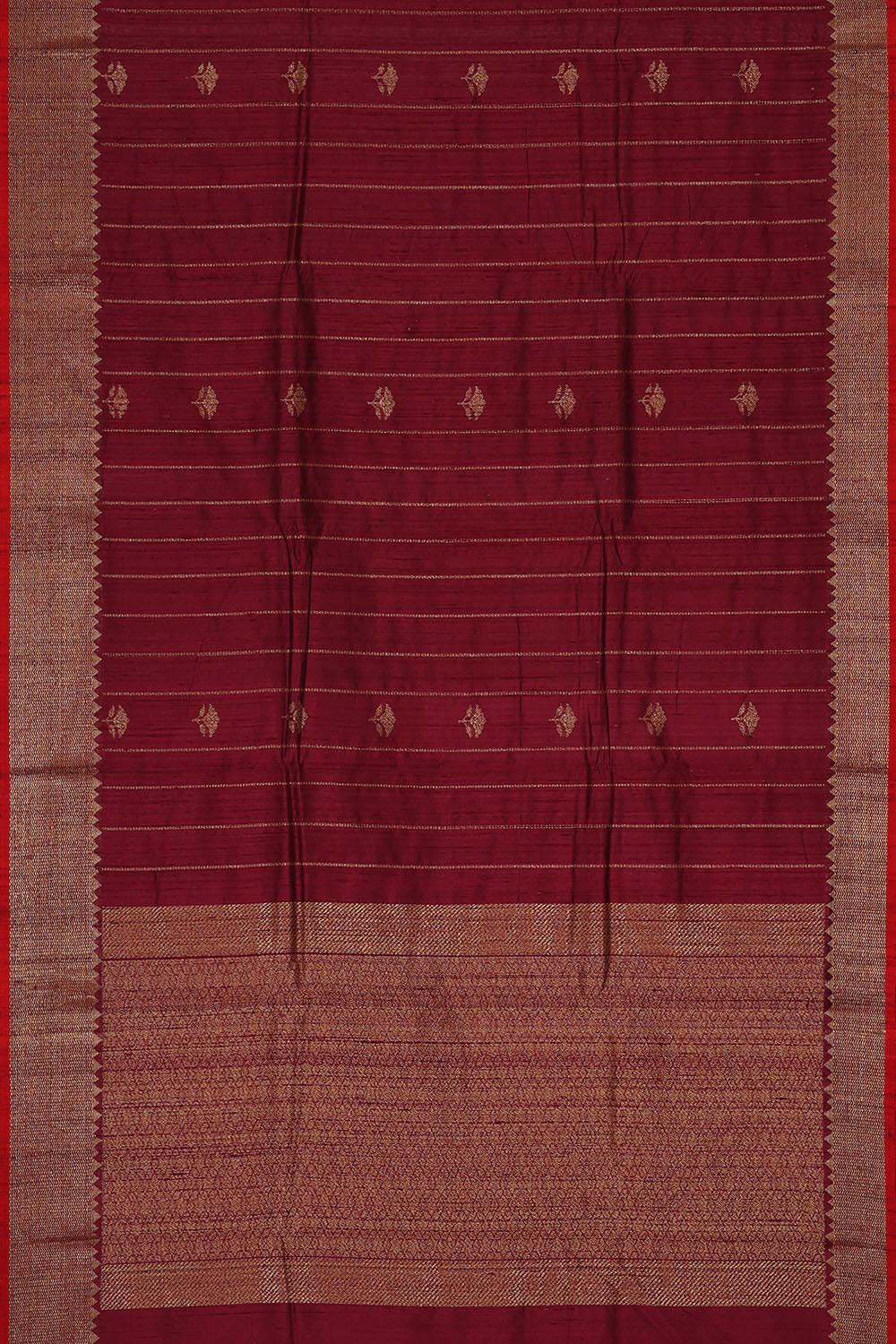 Banarasi Jute Maroon Saree