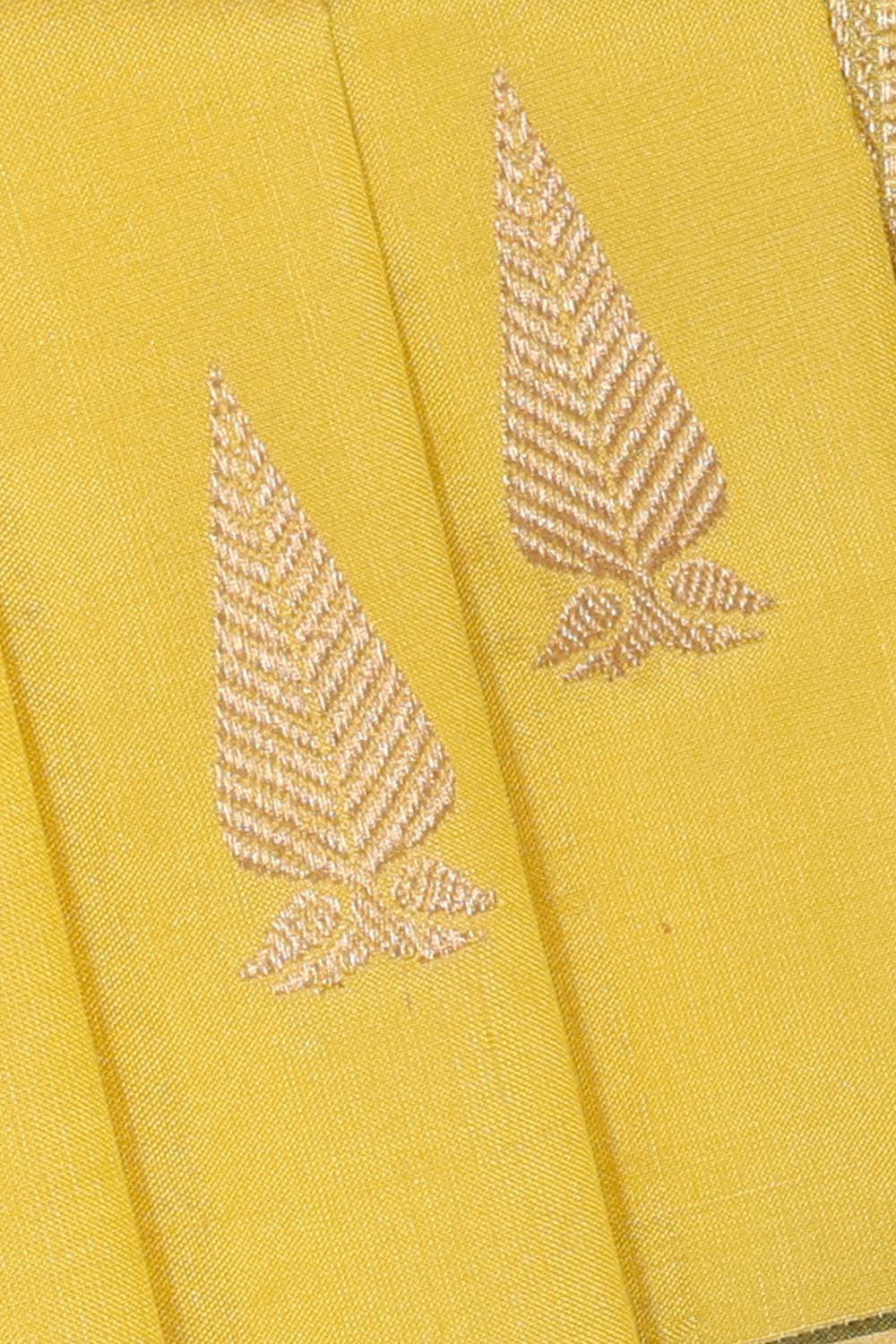 Collection of Banarasi Khatan Yellow Saree in a gallery layout