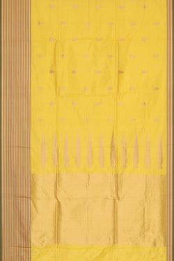 Collection of Banarasi Khatan Yellow Saree in a gallery layout