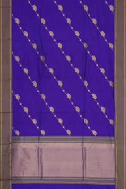 Collection of Banarasi Khatan Purple Blue Saree in a gallery layout