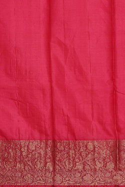 Image of Tussar Silk Dark Greyish Blue Saree