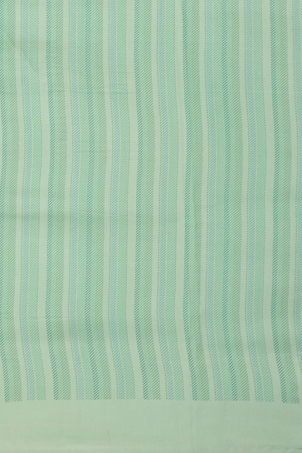 Printed Banarasi Chiniya Silk Light Sea Green Saree