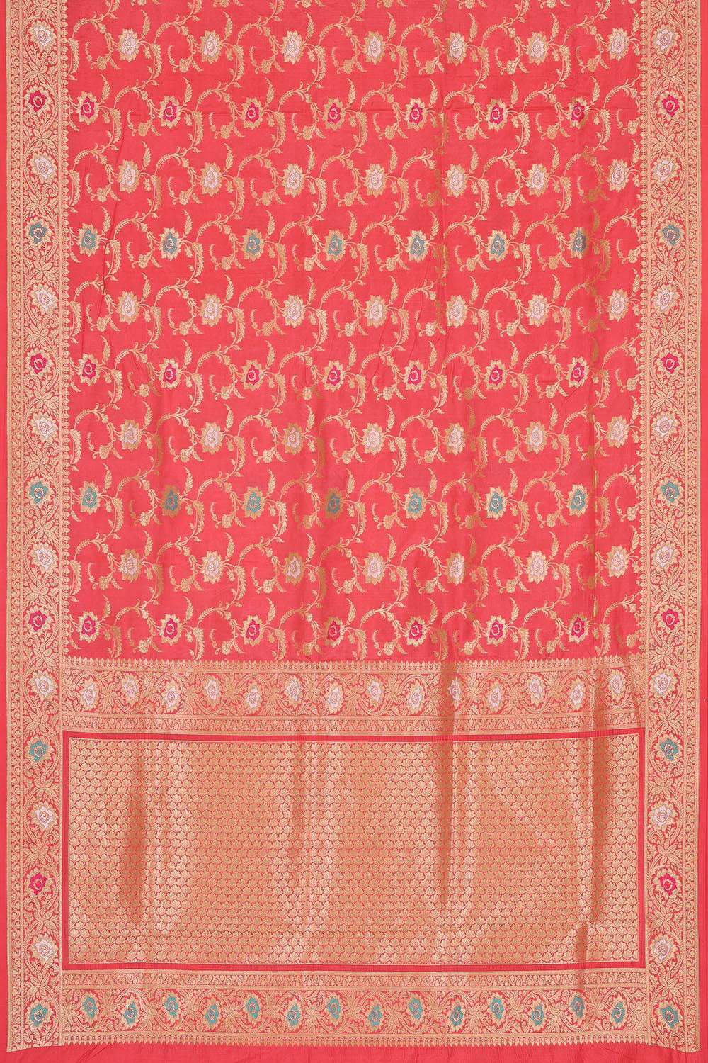 Collection of Banarasi Georgette Dark Peach Saree in a gallery layout