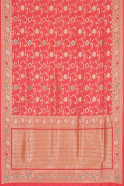 Collection of Banarasi Georgette Dark Peach Saree in a gallery layout