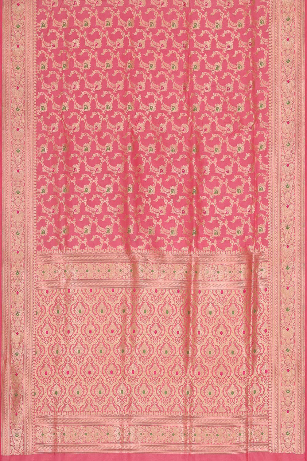 Collection of Banarasi Silk Peach Pink Saree in a gallery layout