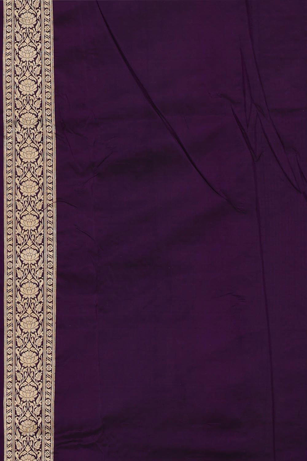 Collection of Banarasi Silk Violet Saree in a gallery layout