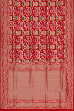 Collection of Banarasi Silk Red Saree in a gallery layout