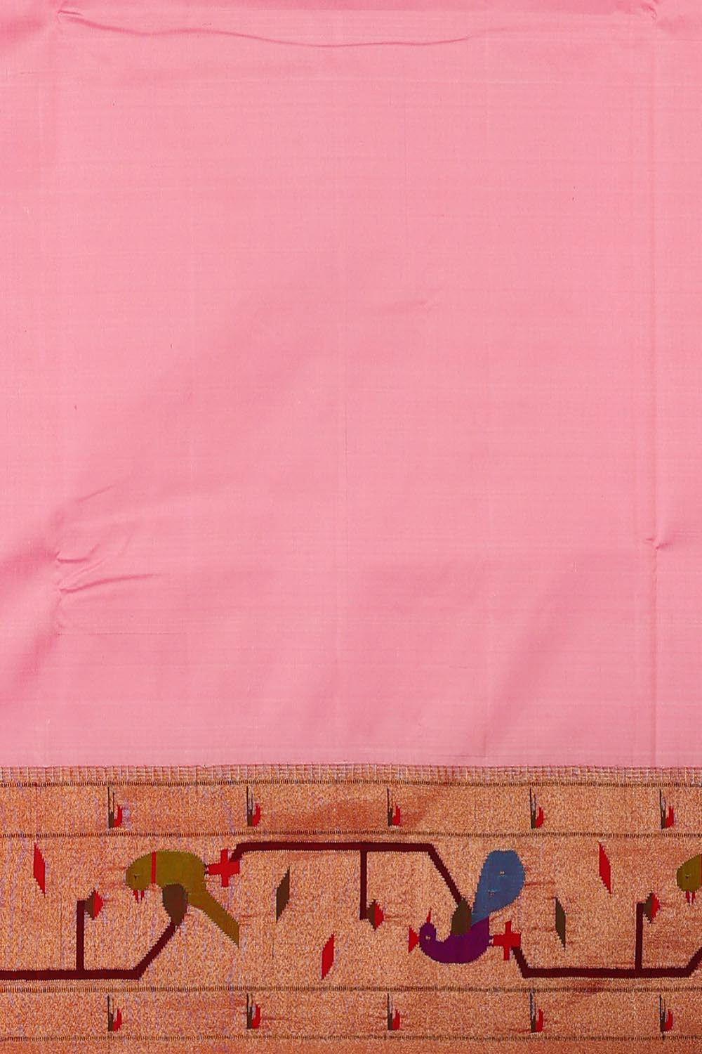 Collection of Paithani Silk Baby Pink Saree in a gallery layout