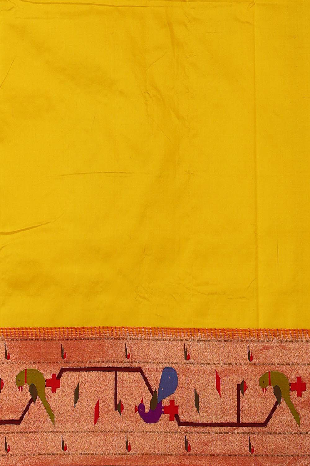 Collection of Paithani Silk Yellow Saree in a gallery layout