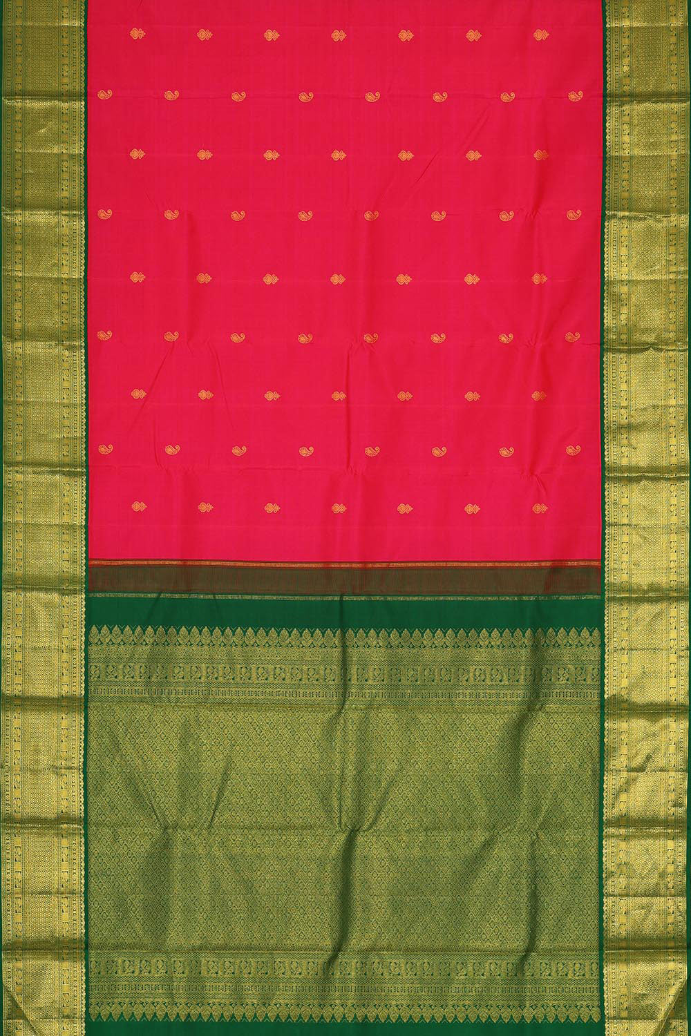 Collection of Arani Silk Rani Pink Saree in a gallery layout