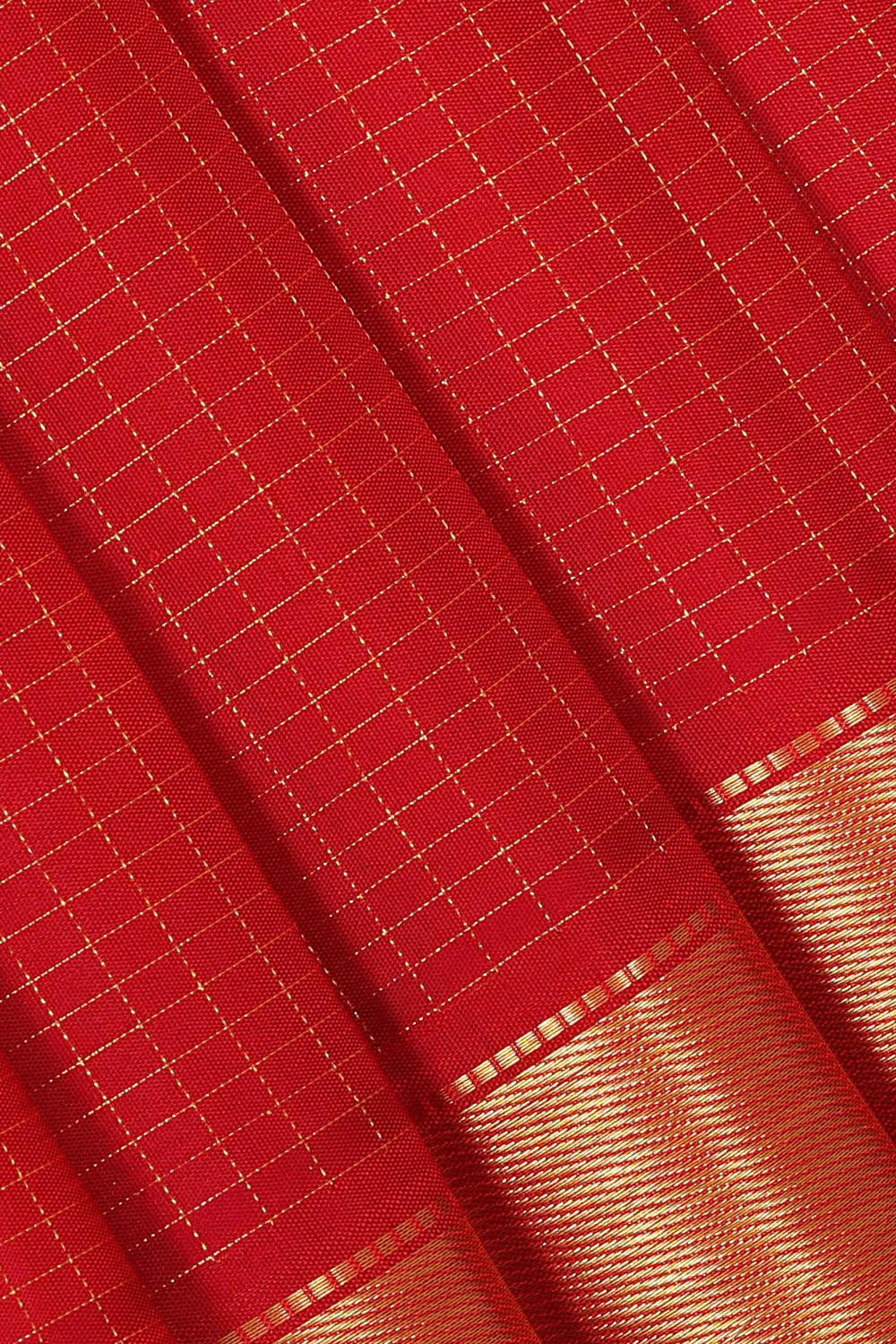 Collection of Arani Silk Red Saree in a gallery layout