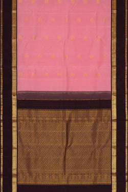 Image of Arani Silk Rose Pink Saree