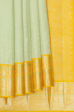 Image of Arani Silk Light Pista Green Saree