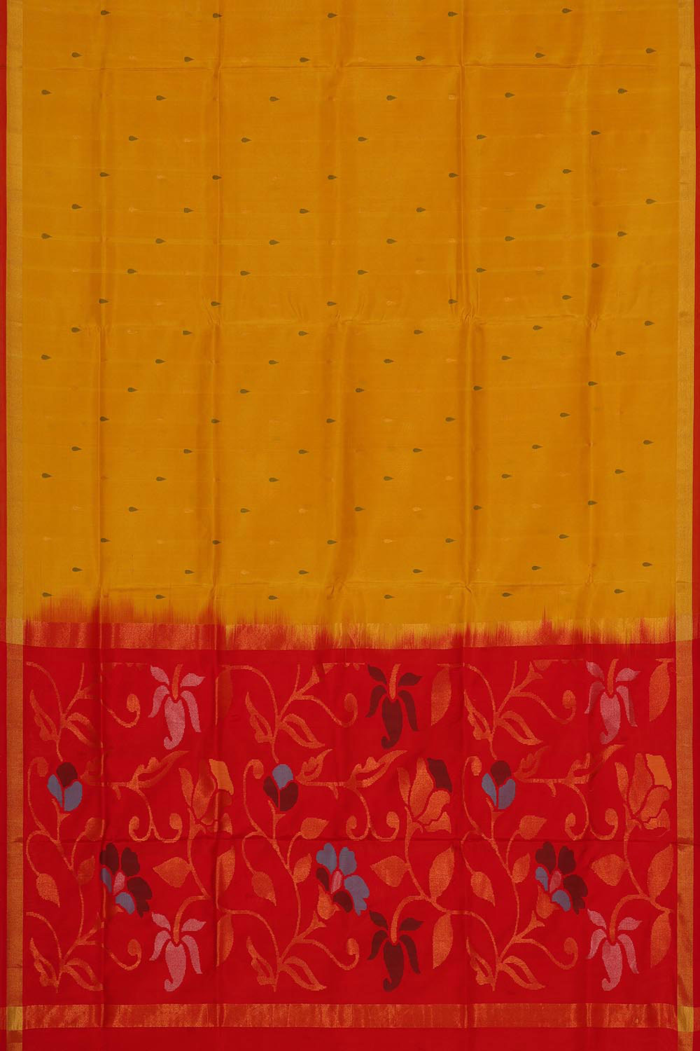 Uppada Silk Mustard Yellow Saree