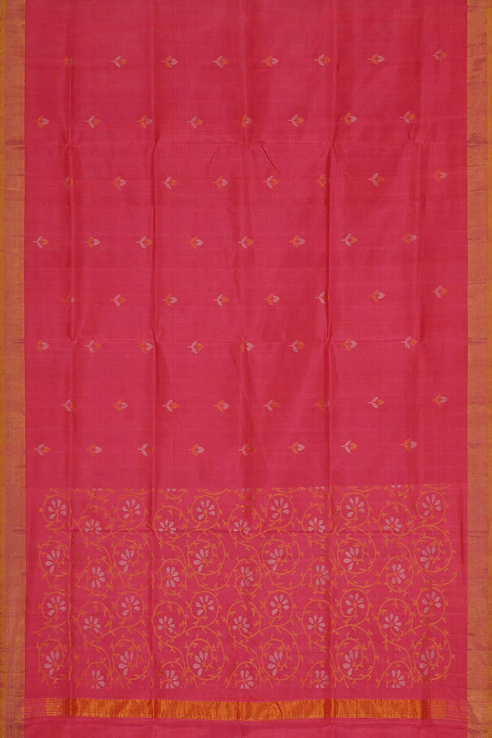 Uppada Silk Reddish Pink Saree