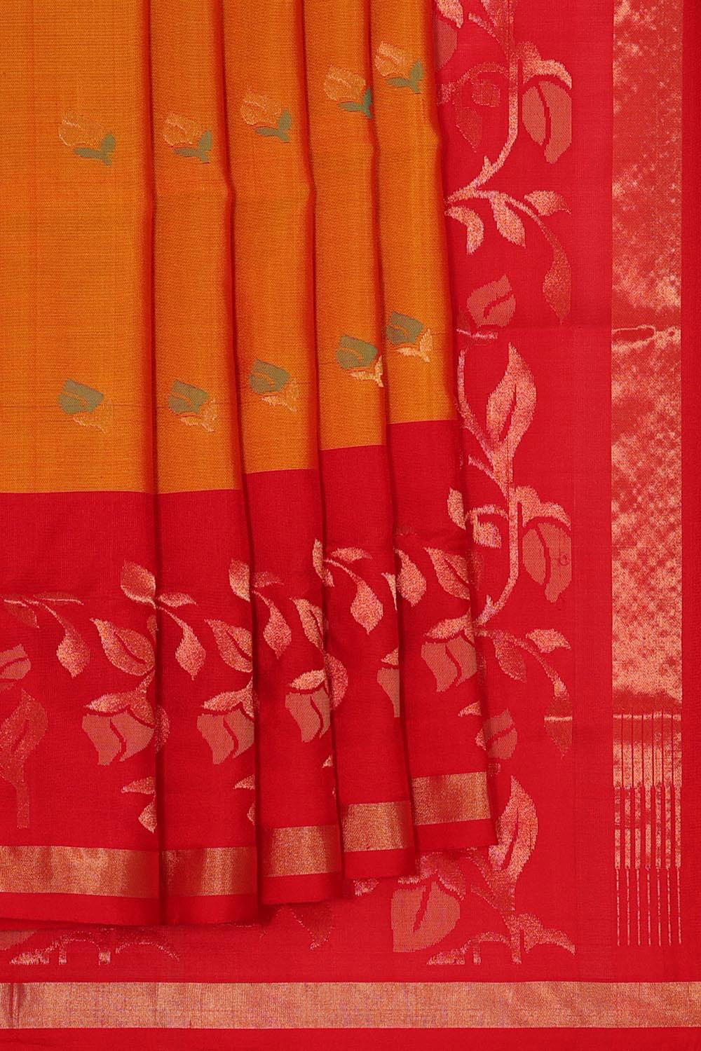 Uppada Silk Mustard Yellow Saree