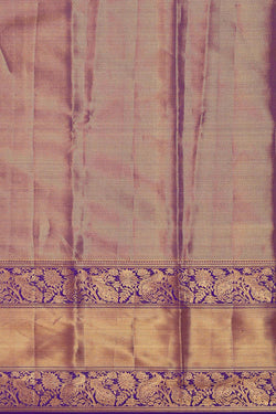 Image of Kanchipattu Yellow Tissue Pavada Unstitched Set