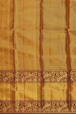 Image of Kanchipattu Peach Tissue Pavada Unstitched Set