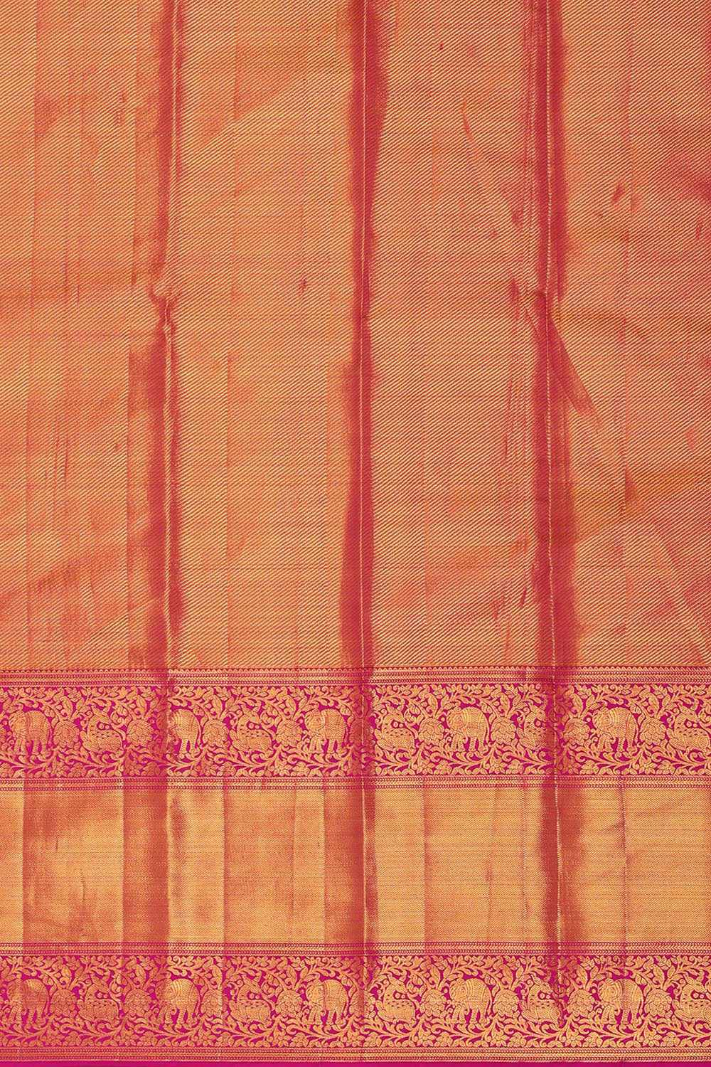 Kanchipattu Silvery Gold Tissue Pavada Unstitched Set