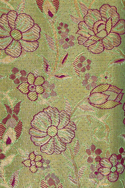 Image of Kanchipattu Green Tissue Pavada Unstitched Set