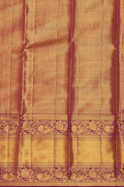 Image of Kanchipattu Green Tissue Pavada Unstitched Set