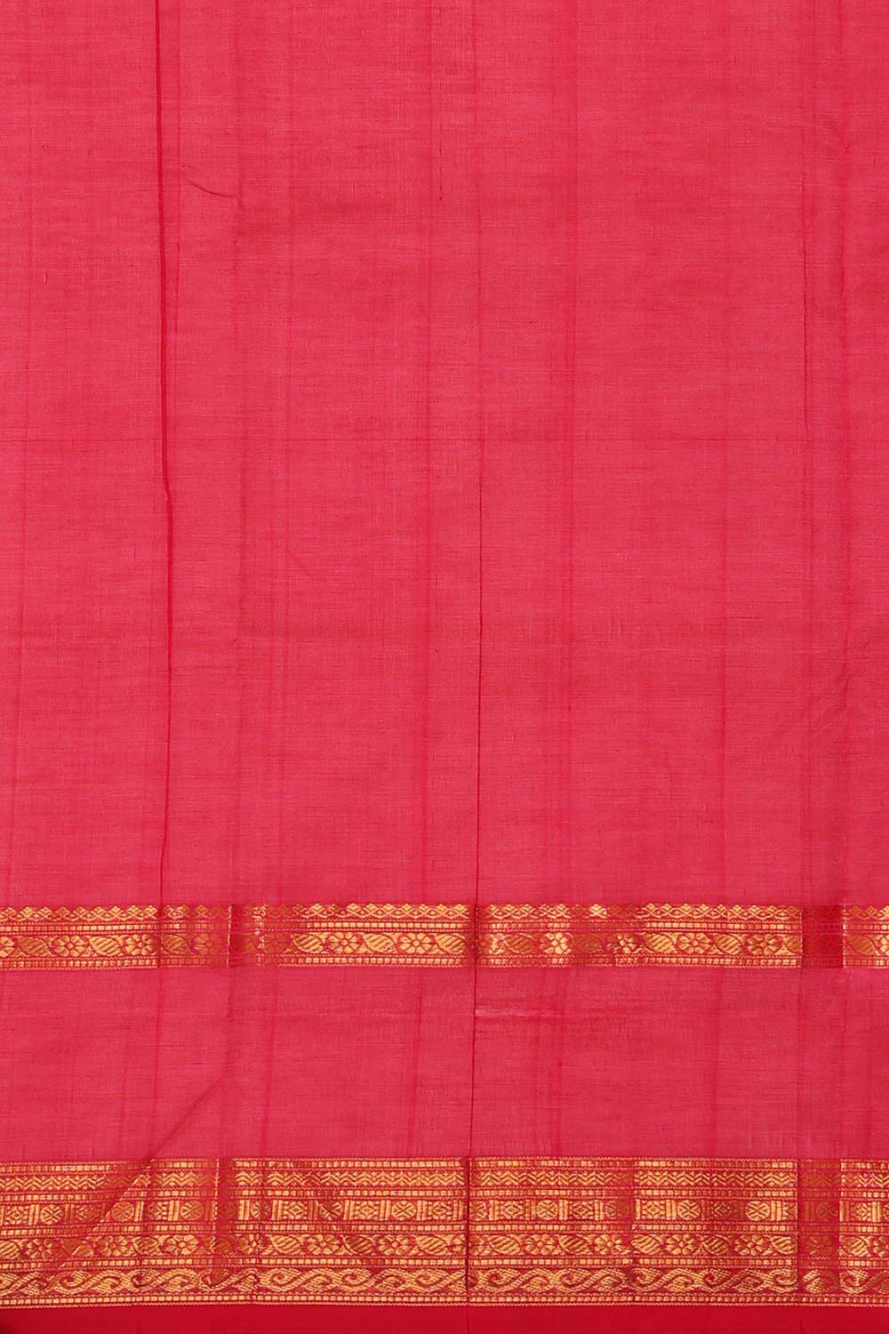 Kuppadam Silk Cotton Reddish Pink Saree