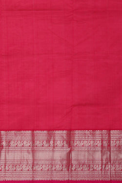 Image of Kuppadam Silk Cotton Sky Blue Saree